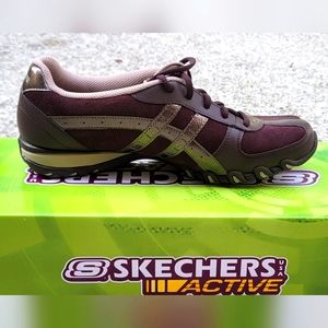 Vintage Sketchers Speedsters brown suede athleisure shoes, NWT, womens 9M.